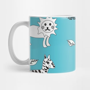 Cute African Animals Pattern Seamless Mug